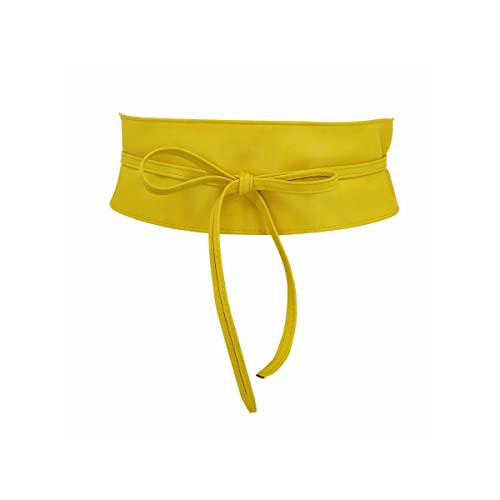 FASHIONGEN - Damen gürtel, Taillengürtel, Bindgürtel, Obi gürtel MICA - Gelb, S-M von FASHIONGEN