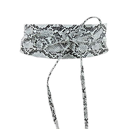 FASHIONGEN - Damen gürtel, Taillengürtel, Bindgürtel, Obi gürtel MICA - Schwarze Python, S-M FASHIONGEN - Damen gürtel, Taillengürtel, Bindgürtel, Obi gürtel MICA - Schwarze Python, S-M von FASHIONGEN