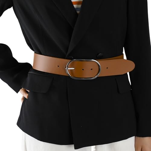 FASHIONGEN - Damengürtel aus Echtleder LWG, 5 cm breit, MAURA - Kamel, 90 von FASHIONGEN