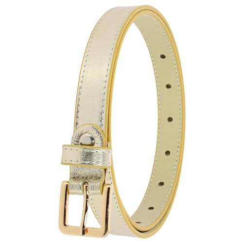 FASHIONGEN - Damengürtel aus echtem italienischem Leder, 2 cm Breite, LINDA - Golden, 80 von FASHIONGEN