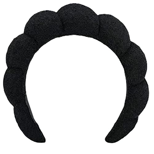 FASHIONMYDAY Fashion My Day® Schwamm-Stirnband, rutschfest, schönes Geschenk für Hautpflege, Kosmetik, Dusche, Schwarz | Haar-Accessoires von FASHIONMYDAY
