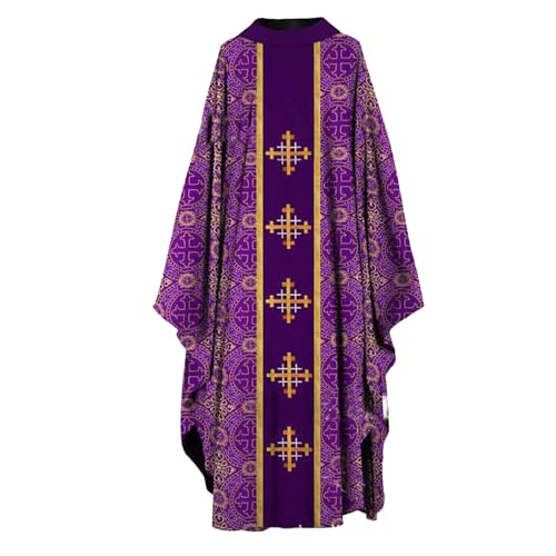 Altarbekleidung sakral | Messgewand Priester hochwertig | Liturgisches Gewand Kasel | bestickte Eucharistie Vesten | Pfarrer Diakon Ministranten | Halloween Kostüm von FASLOLSDP