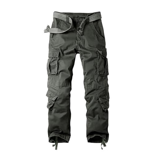 Cargohose Herren | Loose Fit Hosen mit Utility-Taschen | Leichte Jogginghose für Reise und Alltagshose Freizeithose für Herren | Trendige Cargo Pants mit geradem Bein von FASLOLSDP