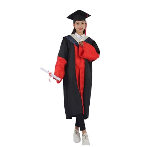 FASLOLSDP Absolventen Robe Abschluss Talar Erwachsenen mit Hut und Stola Bachelor Uni Master Kostüm Geschenke Abschlussfeiern Outfit Akademischer Uniform Herren Damen Graduationrobe FASLOLSDP Absolventen Robe Abschluss Talar Erwachsenen mit Hut und Stola Bachelor Uni Master Kostüm Geschenke Abschlussfeiern Outfit Akademischer Uniform Herren Damen Graduationrobe von FASLOLSDP
