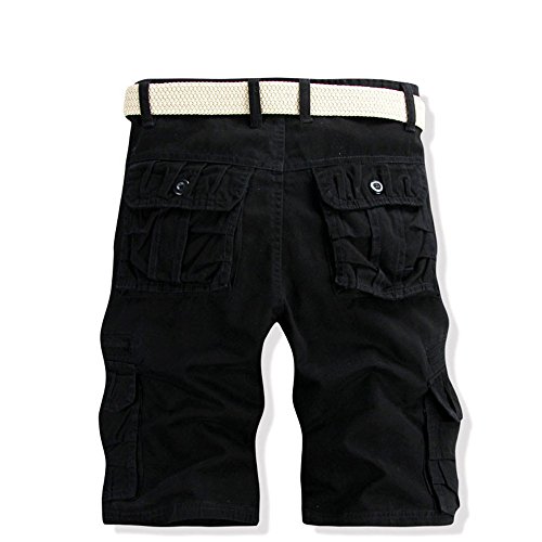 FASLOLSDP Cargo Shorts Herren?2024 Sommer Karierter Kurze Hosen mit Multi Taschen Elastischer Sporthose Button Down Shorts Casual Regulär Fit Atmungsaktive Cargohose Freizeithose von FASLOLSDP