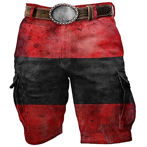 FASLOLSDP Cargohose Herren Baggy Atmungsaktiv Arbeitshose Multi-Pockets Trainingshose Casual Chino Hose Elastischer Bund Trekkinghose Herrenhose Kampfhose Cargo Hose von FASLOLSDP