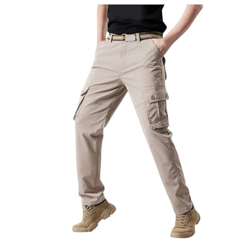 FASLOLSDP Cargohose Herren Chino Cargo Hose Jogger Chino Freizeithose mit Taschen Pants mit Stretch Sporthose Bequeme Freizeit Wanderhose Lang Hosen Slim Fit Jogginghose von FASLOLSDP