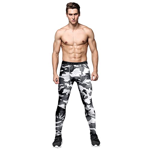 FASLOLSDP Herren Camouflage Sportbekleidung Atmungsaktiv Leggings Bunt Kompressionshose schnelltrocknend und schweißresistent Trainingsanzug Gym Yoga Anzüge von FASLOLSDP