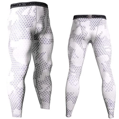 FASLOLSDP Herren Camouflage Sportbekleidung Atmungsaktiv Leggings Bunt Kompressionshose schnelltrocknend und schweißresistent Trainingsanzug Gym Yoga Anzüge von FASLOLSDP