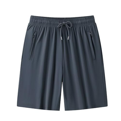 FASLOLSDP Herren Schlafanzughose Shorts kurz dünne, Modale Baumwolle unterwäsche Boxershorts Nachtwäsche Trunk Pyjamahose verstellbarem Elastik-Bund Taschen Schlafen Freizeit Leichte Hose Plus Size von FASLOLSDP