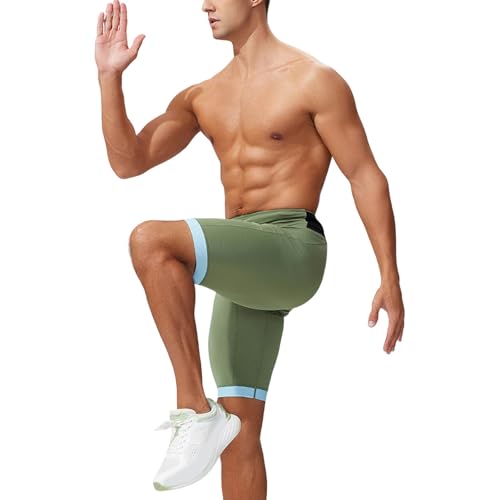 FASLOLSDP Herren Sport-Leggings mit Taschen Kompressionsshorts Kurze Baselayer Sport Shorts Atmungsaktiv & mit Stretch für Herren Kompressionsshorts Sport Unterhosen Männer Schnelltrocknendes von FASLOLSDP