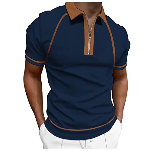 FASLOLSDP Poloshirt Herren Polohemd Herren Kurzarm Business Hemd Sommerhemden Basic FüR Herren Mit Brusttasche Polohemd MäNner Kurzarm Modisch Alltag von FASLOLSDP