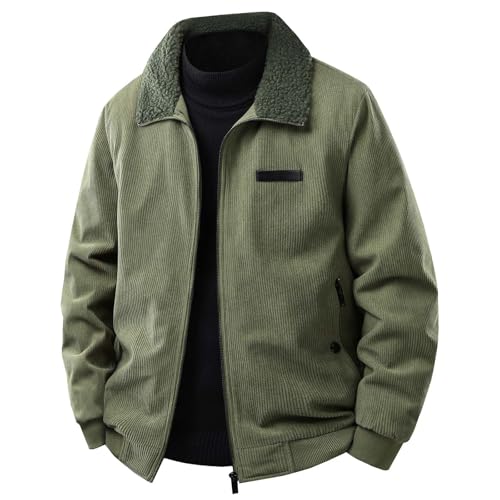 FASLOLSDP Sweatjacke Herren Cordjacke Sherpa gefüttert Trucker Jacke verdickte warme Wintermäntel mit Reißverschluss Übergangsjacke Sweatjacke Trachtenjacke Freizeitjacke Übergroße Outerwear FASLOLSDP Sweatjacke Herren Cordjacke Sherpa gefüttert Trucker Jacke verdickte warme Wintermäntel mit Reißverschluss Übergangsjacke Sweatjacke Trachtenjacke Freizeitjacke Übergroße Outerwear von FASLOLSDP