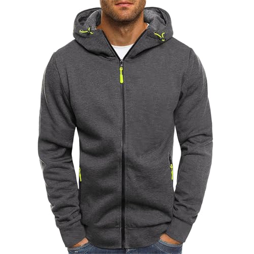 FASLOLSDP Sweatjacke Herren zipper Hoodie Kapuzenjacke mit Reißverschluss Oversized Sweatshirt Kapuzenpullover Sportjacke Outdoorjacke Sweatshirt mit Kapuze Jogging Pullover Männer von FASLOLSDP