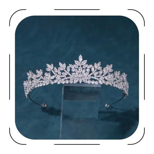 FASNAHOK Silber Hochzeit Tiaras für Braut Geburtstag Kronen für Mädchen Zirkonia Heimkehr Tiaras und Kronen für Frauen FASNAHOK Silber Hochzeit Tiaras für Braut Geburtstag Kronen für Mädchen Zirkonia Heimkehr Tiaras und Kronen für Frauen von FASNAHOK
