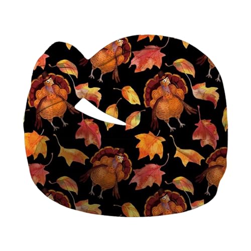 Ahornblatt-Stirnband, Truthahn-Haarwickel, Modisches, elastisches Ahornblatt-Stirnband mit breitem Kopf und gedrehten Knoten für die Thanksgiving-Verkleidung von FASSME
