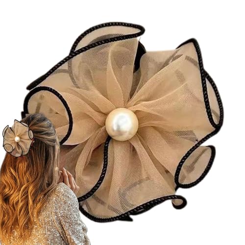 Blumen-Haarspange, Netz-Blumen-Haarspangen, rutschfeste Haarspangen, Feen-Pferdeschwanz-Haarhalter für Damen und Mädchen, Haardekoration von FASSME