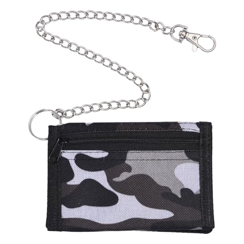 Camo Geldbörse, dreifach gefaltete Geldbörse, Geldbörse für Kinder, Festival-Geschenk, Weihnachtsgeschenke für den Außenbereich, Camouflage grau, 1 von FASSME