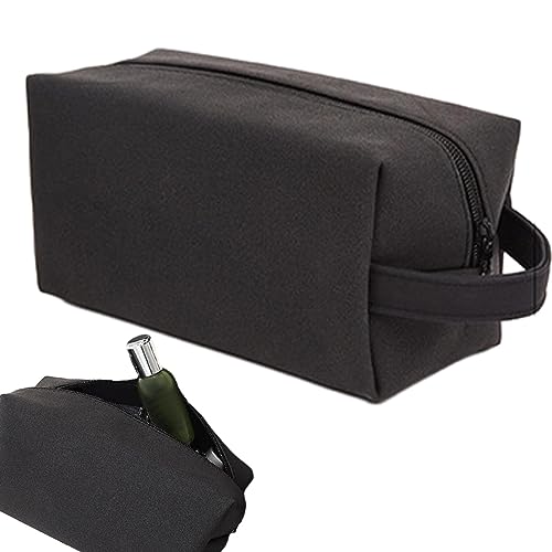 FASSME Make-up-Tasche – Kulturbeutel, wasserdicht, Reise-Organizer für Damen und Mädchen, tragbare Make-up-Tasche für Shampoo, Toilettenartikel, Schwarz , 1 von FASSME