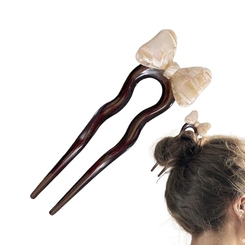 Französische Haarnadeln, Haarspangen für dickes Haar – niedliche Fliege, ästhetischer U-förmiger Frauen-Kopfschmuck, französischer Retro-Stil Haarschmuck von FASSME