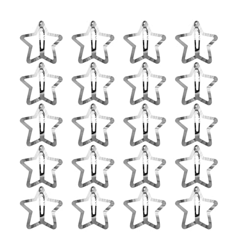 Haarnadel-Sterne, 20 Stück, Modische Stern-Haarnadeln, Haarnadeln Mit Farbigen Sternen, Niedliche Stern-Clips Aus Metall Für Mädchen, Haarnadeln, Kopfbedeckung, Kinder-Haar-Accessoires von FASSME
