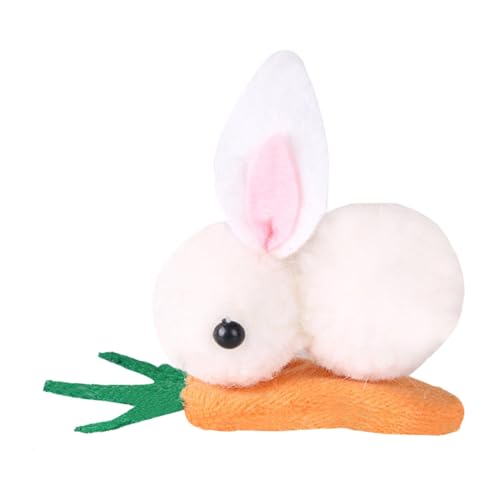Kaninchen-Haarspange, Hasen-Plüsch-Haarspange, Entenschnabel-Clip, Hasen-Karotten-Haarspange Für Ostern, Süße Hasen-Haarspange Für Frauen, Hasen-Karotten-Haarnadel Für Ostern, Halloween-Kostüm von FASSME