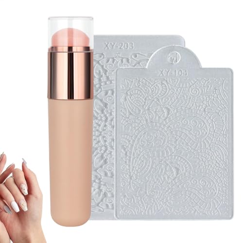 Maniküre-Stempel-Set, Maniküre-Nagelstempel-Set, Stempelbedarf, Nageldrucker-Werkzeuge, Maniküre-Nagelstempel-Set, kompaktes Design, Nageldekorationswerkzeug für Anfänger und erfahrene Maniküristen von FASSME