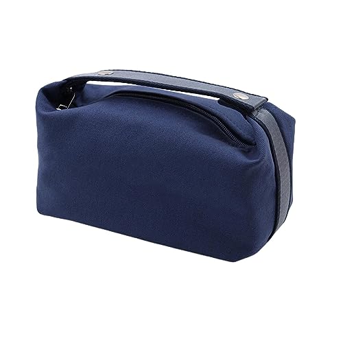 -Kosmetiktasche, Damen, Segeltuch, Lunch-Tasche, Damen-Umhängetasche, Geldbörse, wiederverwendbare Reisetasche mit Griff, Organizer für Reisen, Strand, Abschlussball, blau, 1 von FASSME