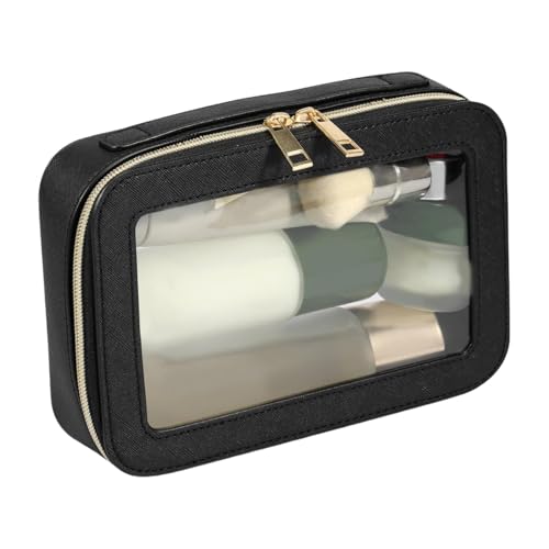 Transparente Reise-Make-up-Tasche,Transparente Make-up-Tasche - Leichte Schminktasche - Transparente Make-up-Tasche, wasserdichte Reise-Make-up-Kosmetiktasche mit Reißverschluss für Damen von FASSME