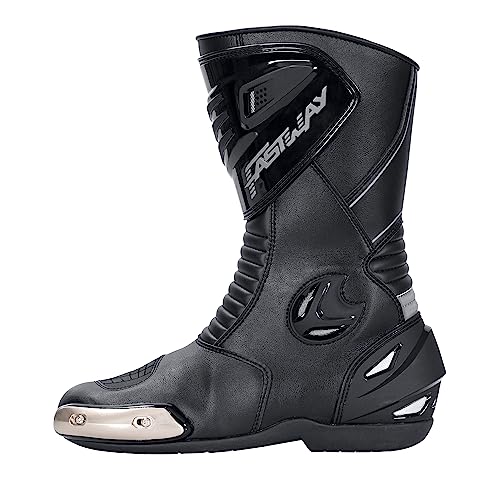 FAST WAY FRS-1 Motorrad Schuhe Herren & Damen, CE Zertifizierte Motorradschuhe, Racing Motorradstiefel mit Schleifer, Racing Boots mit Verstärkungen an Schienbein, Ferse & Knöchel, Größe 38 von FAST WAY