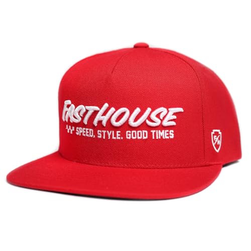 FASTHOUSE Unverzichtbare Mütze, Rot/Ausflug, einfarbig (Getaway Solids), Einheitsgr��e von FASTHOUSE