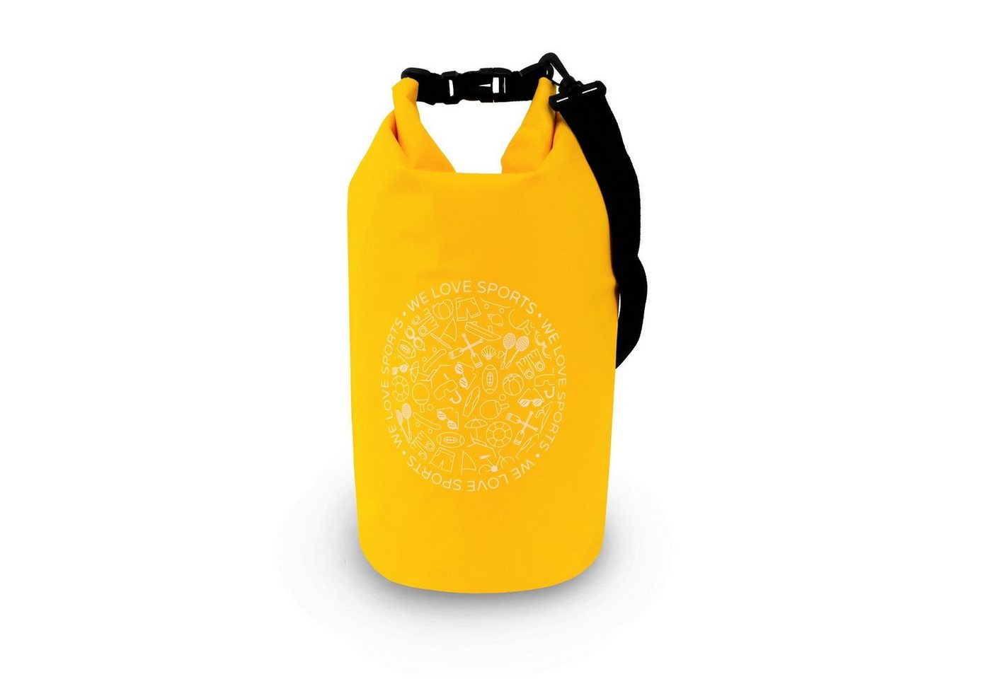 FASports Drybag Wasserdichte Tasche Aquino, Gelb, Seesack/Packsack mit Tragegurt (1-tlg., H: 47 cm, Ø 20,5 cm), 10 Liter von FASports