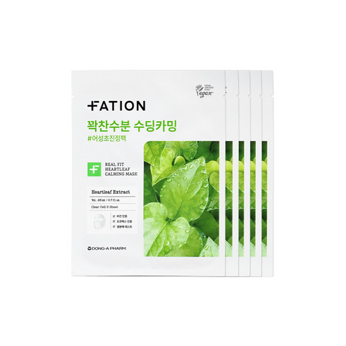 FATION  - Real Fit Heartleaf Calming Mask - 5stücke von FATION