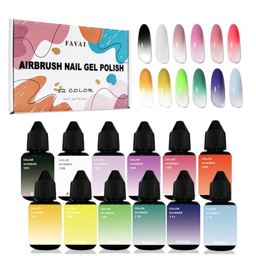 FAVAI AIRBRUSH NAIL POLISH (HOT-12) von FAVAI