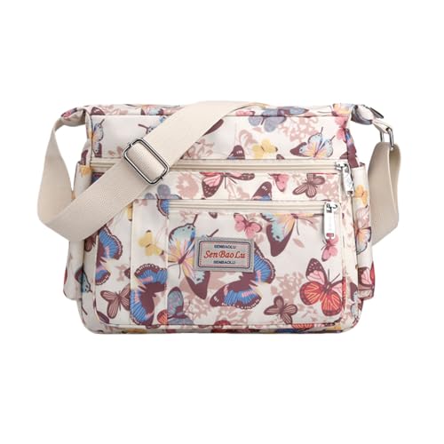 FAVORTALK Damen Cross-Body Taschen Nylon Groß - Multi Pocket Handtasche Schulter Handtaschen Tasche Wasserdicht für Damen, B39310, 29X24X16 cm / 11.4X9.4X6.3 inches von FAVORTALK