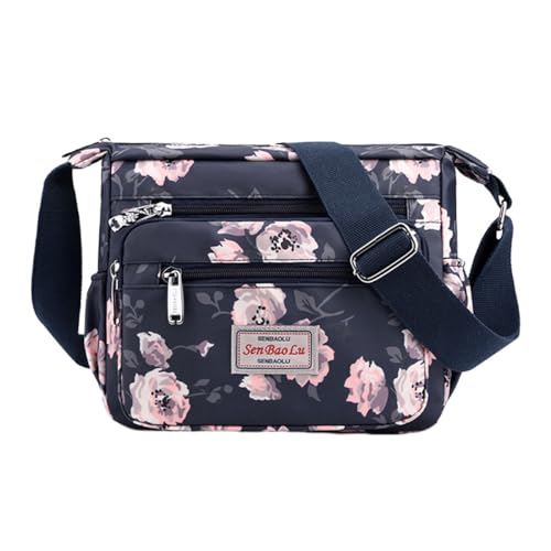 FAVORTALK Damen Cross-Body Taschen Nylon Groß - Multi Pocket Handtasche Schulter Handtaschen Tasche Wasserdicht für Damen, B39408, 25X20X11 cm / 9.8X7.9X4.3 inches von FAVORTALK