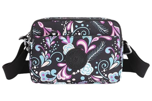 FAVORTALK Handtasche Damen Klein Crossbody Bag - Multi Pocket Taschen Leichte Damen-Umhängetaschen Wasserdicht Nylon Schultertasche - DJB00907 von FAVORTALK