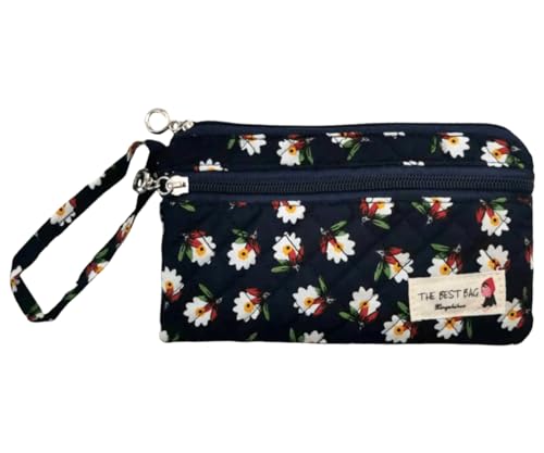 FAVORTALK Kleine Geldbörsen für Damen, Münzgeldbörse mit Reißverschluss oben, mit Polyester-Baumwoll-Besätzen für Frauen, Accessoire, Mini-Tasche, B32205, 19 x 11 x 1 cm / 7.5 x 4.3 x 0.4 inches, von FAVORTALK