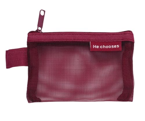 FAVORTALK Kleine Make-up-Tasche für Damen, tragbare Kosmetiktasche, Stil, Geldbörse, Münzbörse mit Reißverschluss, schöne Geldbörse, Nylon-Geldbörse, Cinnabar Red, 11.5 X 8 cm / 4.53 X 3.15 inches, von FAVORTALK