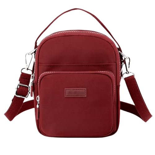 FAVORTALK Kleine Umhängetasche Damen Crossbody Taschen - Wasserdichte Handtasche Schultertasche Leichte Rot Messenger Tasche für Schule Arbeit Reisen - B02303 von FAVORTALK