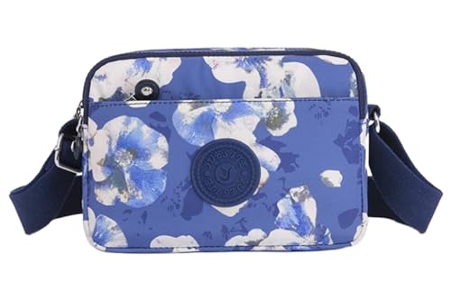 FAVORTALK Damen-Umhängetaschen Kleine Nylon Wasserabweisend - Multi Pocket Bag Messenger Handtasche Leichte Crossbody Bag mit Kreditkartenfach und Verstellbar Schultergurten,DJB00905 von FAVORTALK