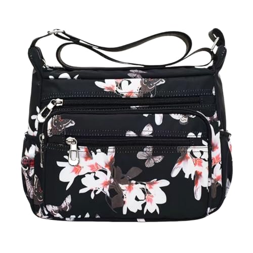 FAVORTALK Leichte Crossbody Bag Damen Mittelgroß - Nylon Messenger Tasche Große Kapazität Schultertasche Wasserdicht Multi Pocket Kuriertaschen - B39110 von FAVORTALK