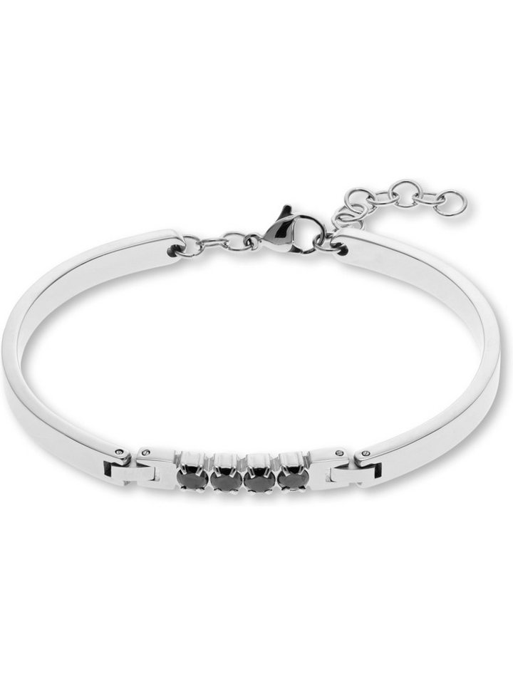 FAVS Armband FAVS Herren-Armband Edelstahl 4 Zirkonia von FAVS