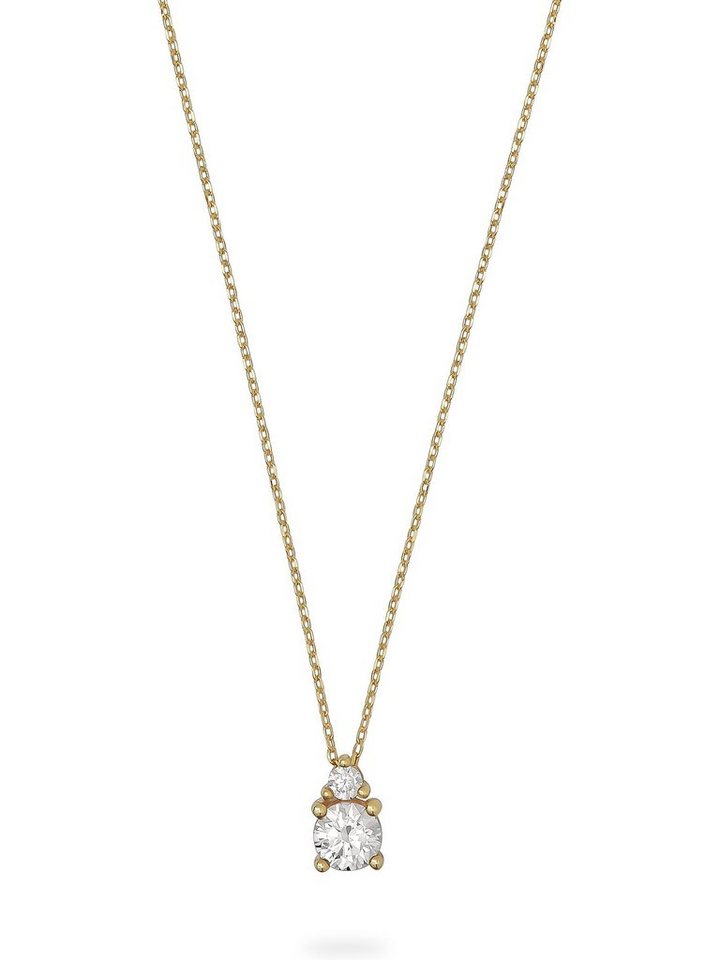 FAVS Collier FAVS Damen-Kette 375er Gelbgold 1 Zirkonia von FAVS