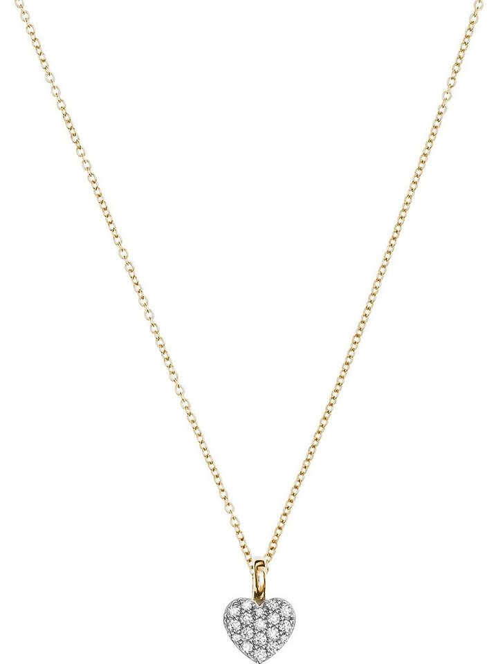 FAVS Collier FAVS Damen-Kette 375er Gelbgold 18 Zirkonia von FAVS