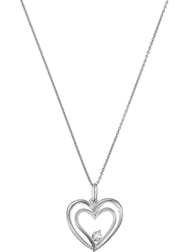 FAVS Collier FAVS Damen-Kette 925er Silber 1 Zirkonia von FAVS