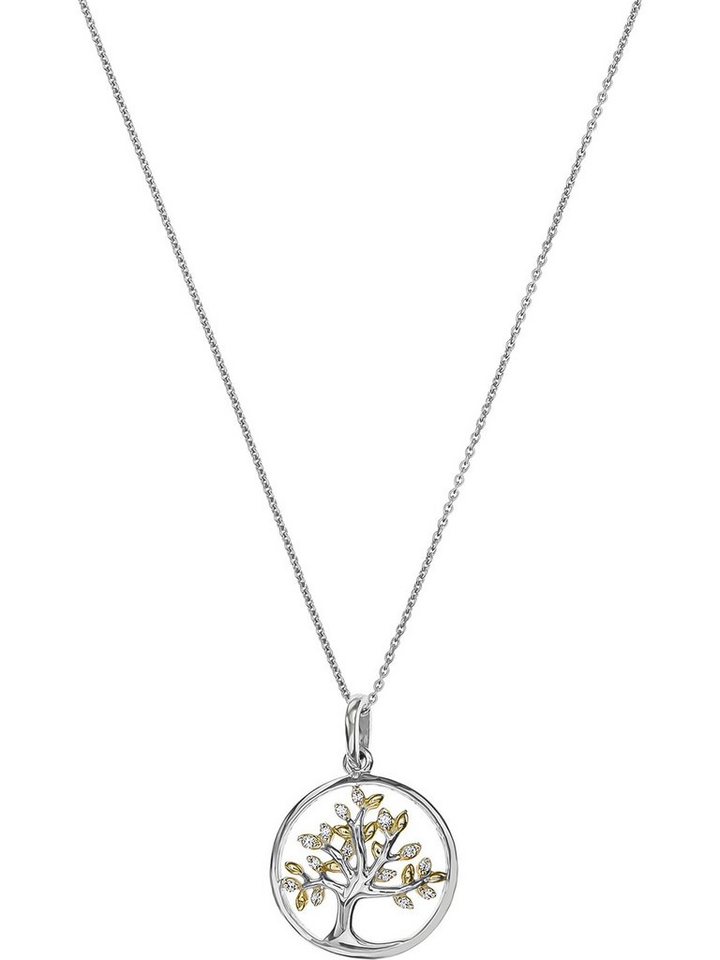 FAVS Collier FAVS Damen-Kette 925er Silber 14 Zirkonia von FAVS