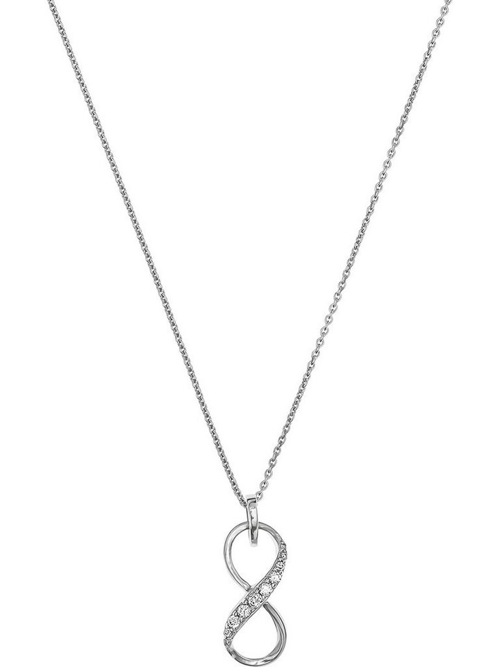 FAVS Collier FAVS Damen-Kette 925er Silber 8 Zirkonia von FAVS