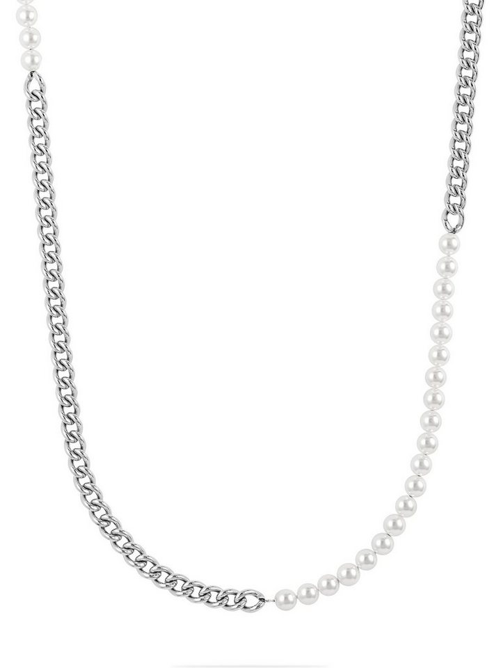 FAVS Collier FAVS Herren-Kette Edelstahl, Perle Muschelkern von FAVS