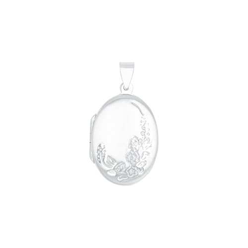 Amor Motivanhänger 925 Sterling Silber Damen Anhänger, 3,5 cm, Silber, Blume, Kommt in Schmuck Geschenk Box, 2017639 von Amor